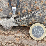 Gitarre 3 mit Panzerkette - Edelstahl