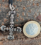 Kreuz 64 mit Schlangenkette - Silber