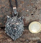 Anhänger 29 Wolfskopf - Edelstahl