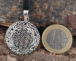 Anhänger 256 Blume des Lebens - Silber