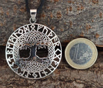 Lebensbaum 210 mit Schlangenkette - Silber