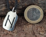 Rune Hagalaz 308 mit Schlangenkette - Silber