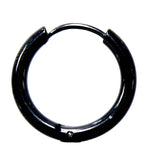 Klappcreole schwarz 14mm - Edelstahl