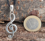 Notenschlüssel 257 mit Schlangenkette - Silber