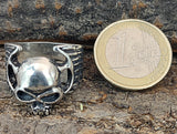 Ring Totenkopf, Gr. 54-74 (tk12) - Silber