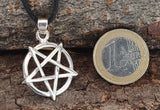 Pentagramm 252 mit Schlangenkette - Silber