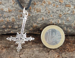 Kreuz 134 mit Schlangenkette - Silber