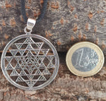 Sri Yantra 132 mit Schlangenkette - Silber