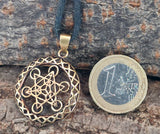 Anhänger 163 Metatrons Würfel - Bronze