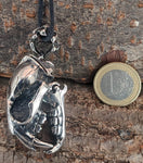 Raubtierschädel 118 mit Königskette - Edelstahl