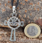 Claddagh-Kreuz 170 mit Schlangenkette - Silber