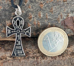 Ankh 32 mit Korbkette - Silber