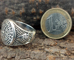 Ring Wikingerkompass Vegvisir, Gr. 56-76 (wiko2) - Silber