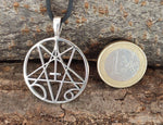 Pentagramm 56 mit Schlangenkette - Silber
