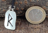 Rune Raido 302 mit Schlangenkette - Silber