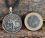 Lebensbaum 100 mit Korbkette - Silber