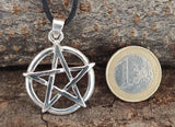 Pentagramm 251 mit Schlangenkette - Silber