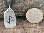Rune Eihwaz 297 mit Schlangenkette - Silber