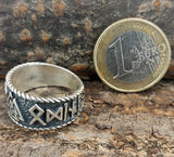Ring Wotansknoten Valknut, Gr. 52-74 (wota2) - Silber
