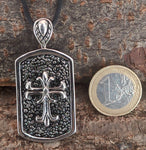 Anhänger 13 Kreuz - Edelstahl