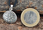 Wikinger Kompass 285 mit Schlangenkette - Silber