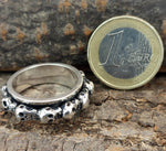 Drehring Totenkopf, Gr. 54-78 (tk9) - Silber