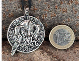 Anhänger 294 Odin mit Raben - Silber