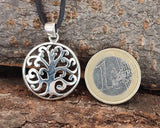 Lebensbaum 87 mit Schlangenkette - Silber