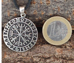 Anhänger 218 Wikinger Kompass - Silber