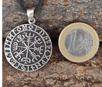 Wikinger Kompass 218 mit Korbkette - Silber
