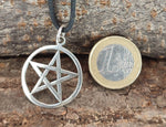 Pentagramm 49 mit Schlangenkette - Silber