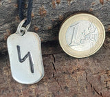 Rune Jera 314 mit Schlangenkette - Silber