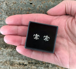 Ohrstecker 35 Fleur-de-Lys - Silber