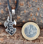 Gitarre 38 mit Schlangenkette - Silber