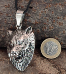 Wolfskopf 178 mit Königskette - Edelstahl