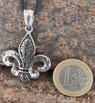 Fleur-de-Lis 15 B mit Panzerkette - Edelstahl