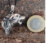 Anhänger 30 A Wolfskopf - Edelstahl