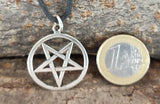 Pentagramm 53 mit Schlangenkette - Silber