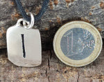 Rune Isa 307 mit Schlangenkette - Silber