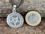 Pentagramm 135 mit Schlangenkette - Silber