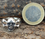 Ring Totenkopf, Gr. 50-68 (tk14) - Silber