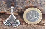 Ginkgo-Blatt 261 mit Schlangenkette - Silber