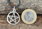 Pentagramm 46 mit Schlangenkette - Silber