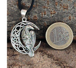 Rabe im Mond 392 mit Schlangenkette - Silber
