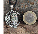 Rabe im Mond 392 mit Schlangenkette - Silber