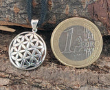 Blume des Lebens 96 A mit Schlangenkette - Silber
