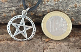 Pentagramm 47 mit Schlangenkette - Silber