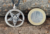 Pentagramm 54 mit Schlangenkette - Silber