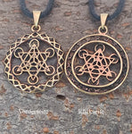Anhänger 163 Metatrons Würfel - Bronze