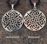 Keltenknoten 26 mit Schlangenkette - Silber